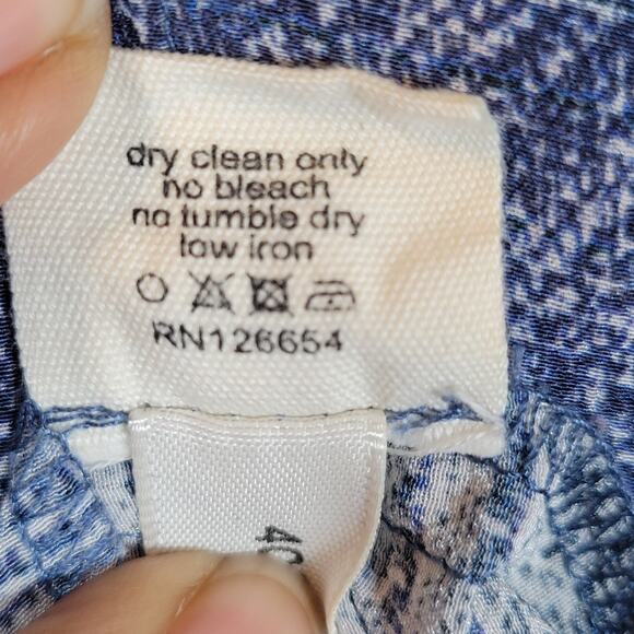 L'Agence Womens Silk Striped Snap Blouse Size 4 Blue Career Western Lightweight - Picture 9 of 13